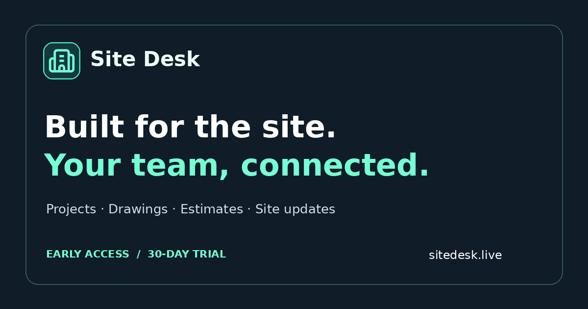 SiteDesk | Construction Project Management Software